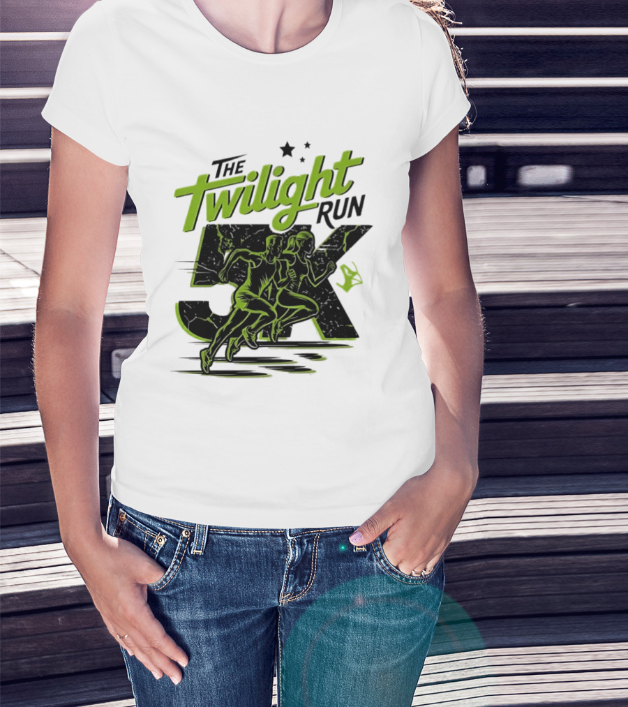 The Twilight Run 5K Runners And Stars Night Race Event T-Shirt