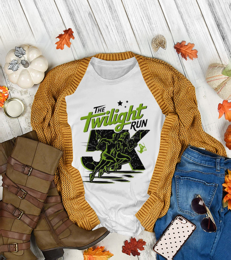 The Twilight Run 5K Runners and Stars Night Race Event T-Shirt