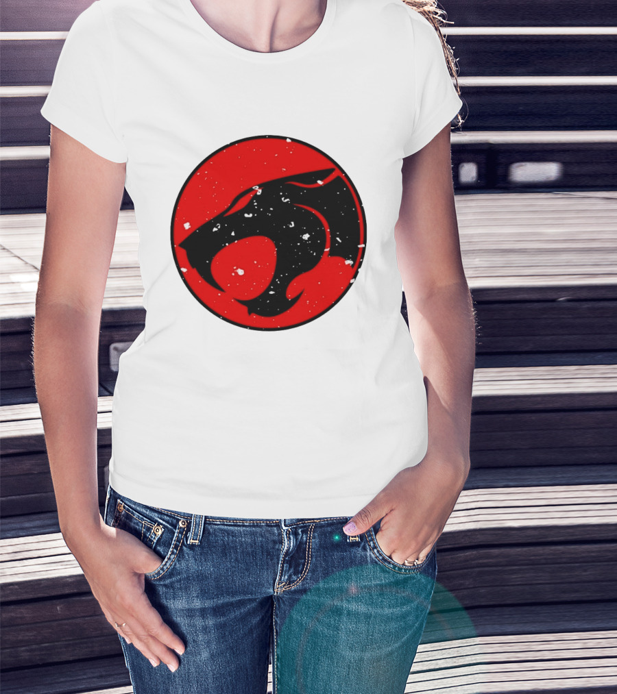 Thunder Jaguar Cat Red Circle T-Shirt