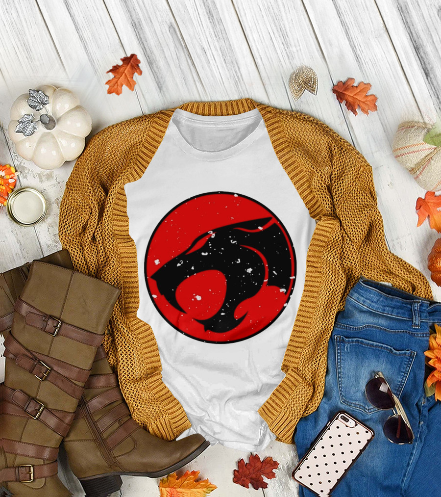 Thunder Jaguar Cat Red Circle T-Shirt