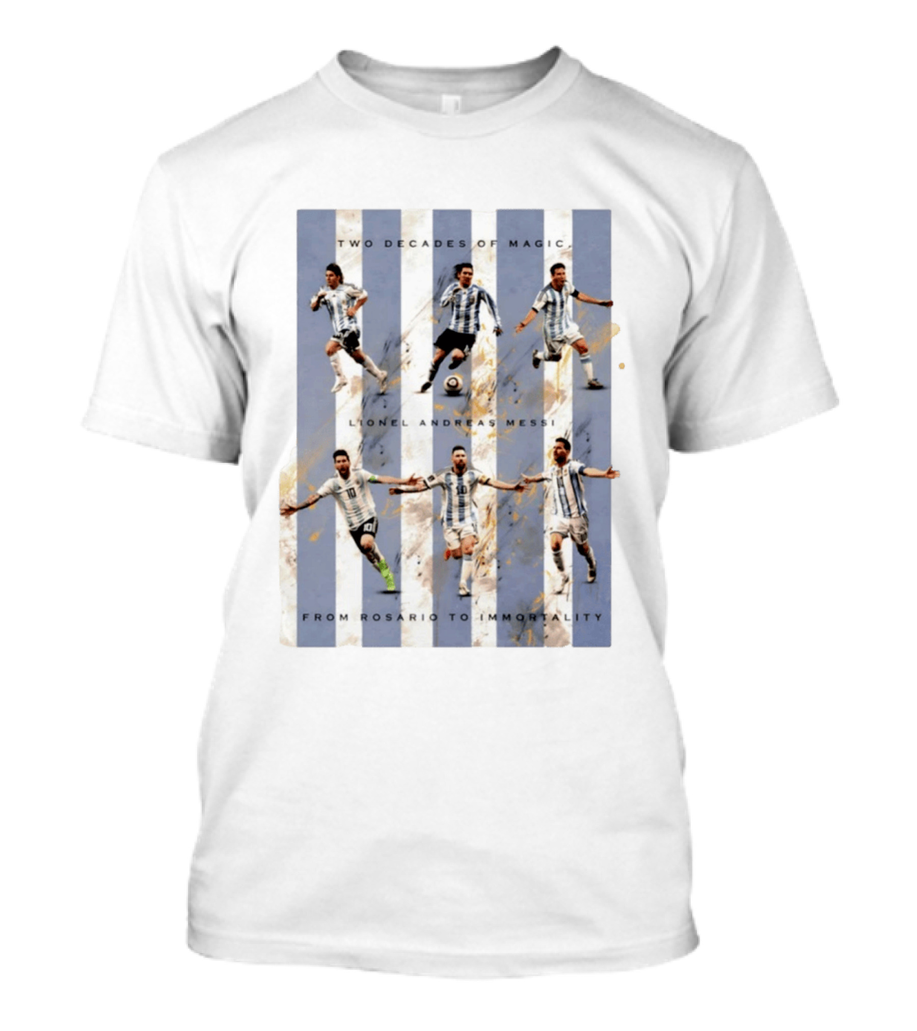 Two Decades Of Magic Lionel Andreas Messi Rosario Immortality T-Shirt