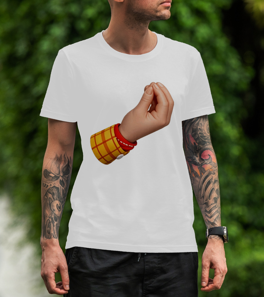 Woody's Italian Hand Gesture Pixar Character Sleeve T-Shirt