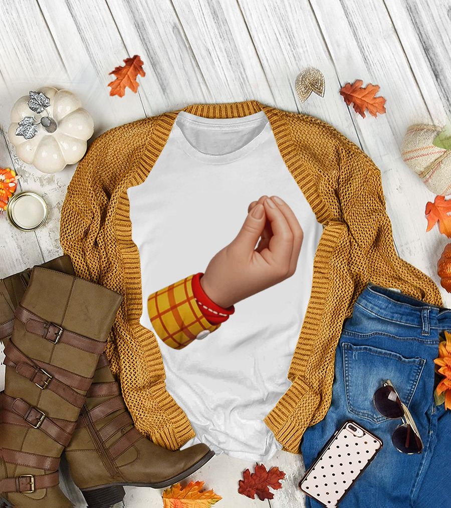 Woody's Italian Hand Gesture Pixar Character Sleeve T-Shirt