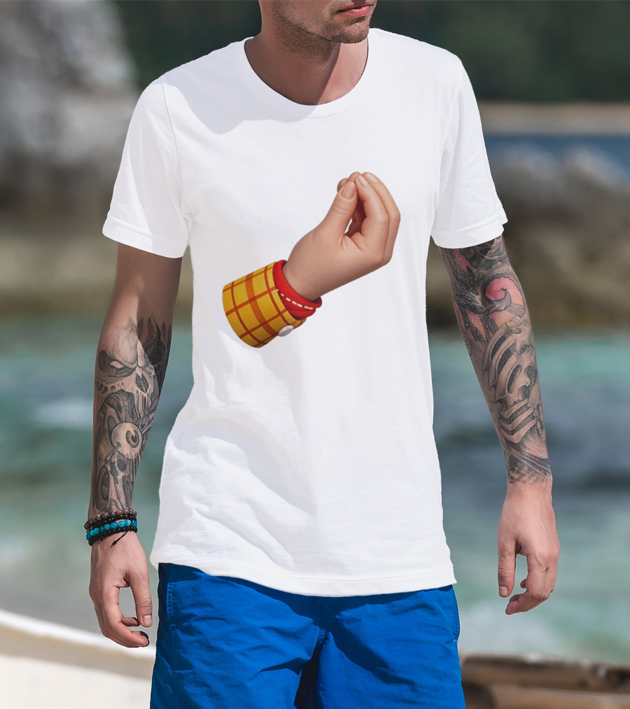 Woody's Italian Hand Gesture Pixar Character Sleeve T-Shirt