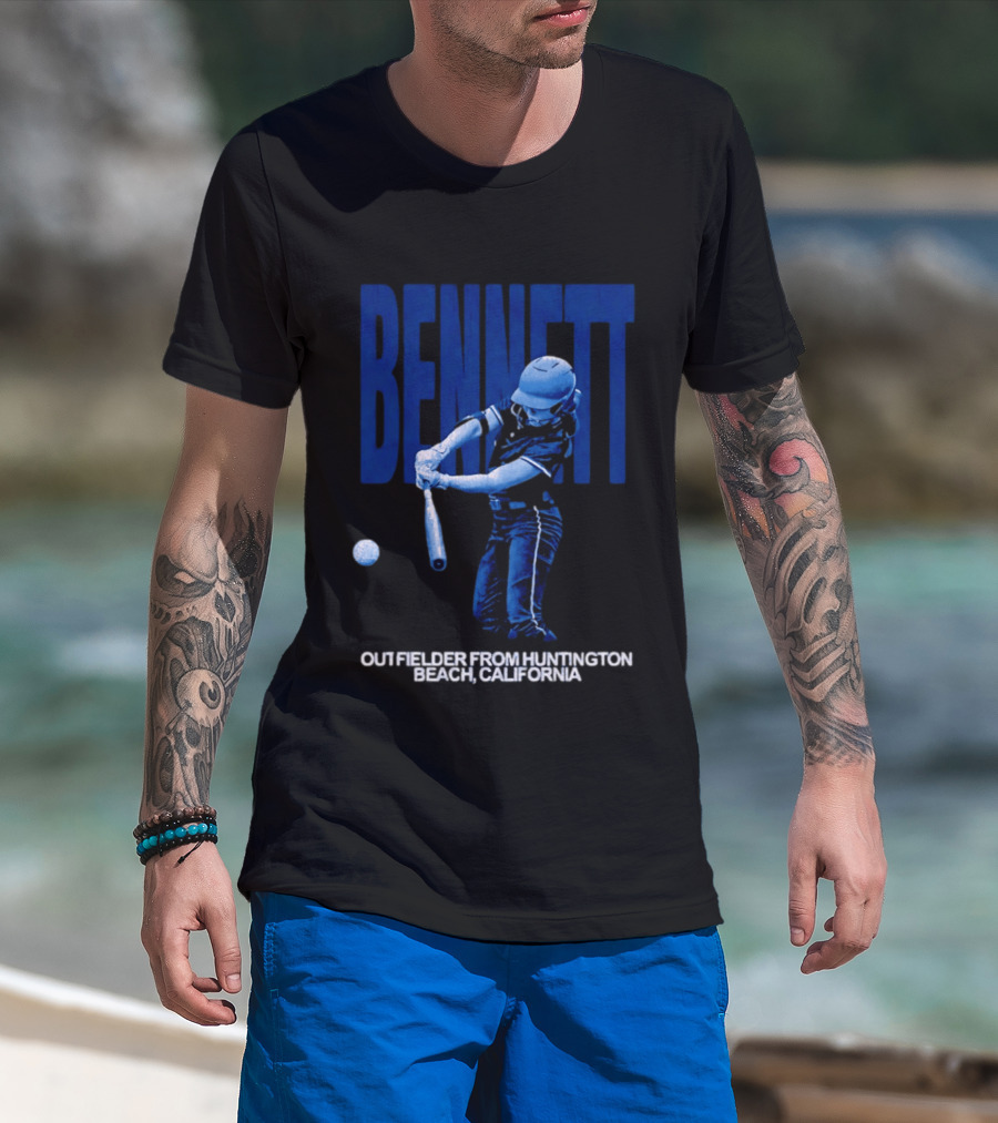 Bennett Outfielder Huntington Beach California Baseball Player T-Shirt