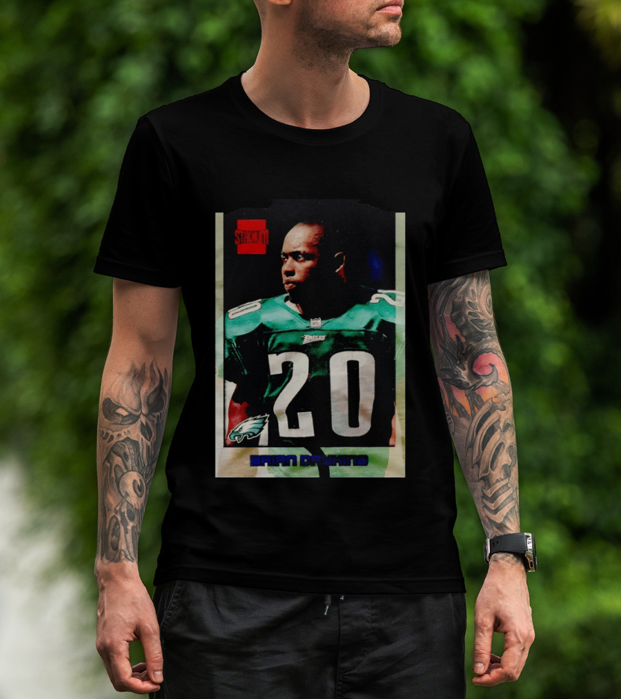 Brian Dawkins Philadelphia Eagles Stack 20 Trading Card T-Shirt