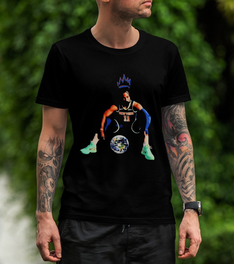 New York Knicks Jalen Brunson 11 Crown Basketball World T-Shirt