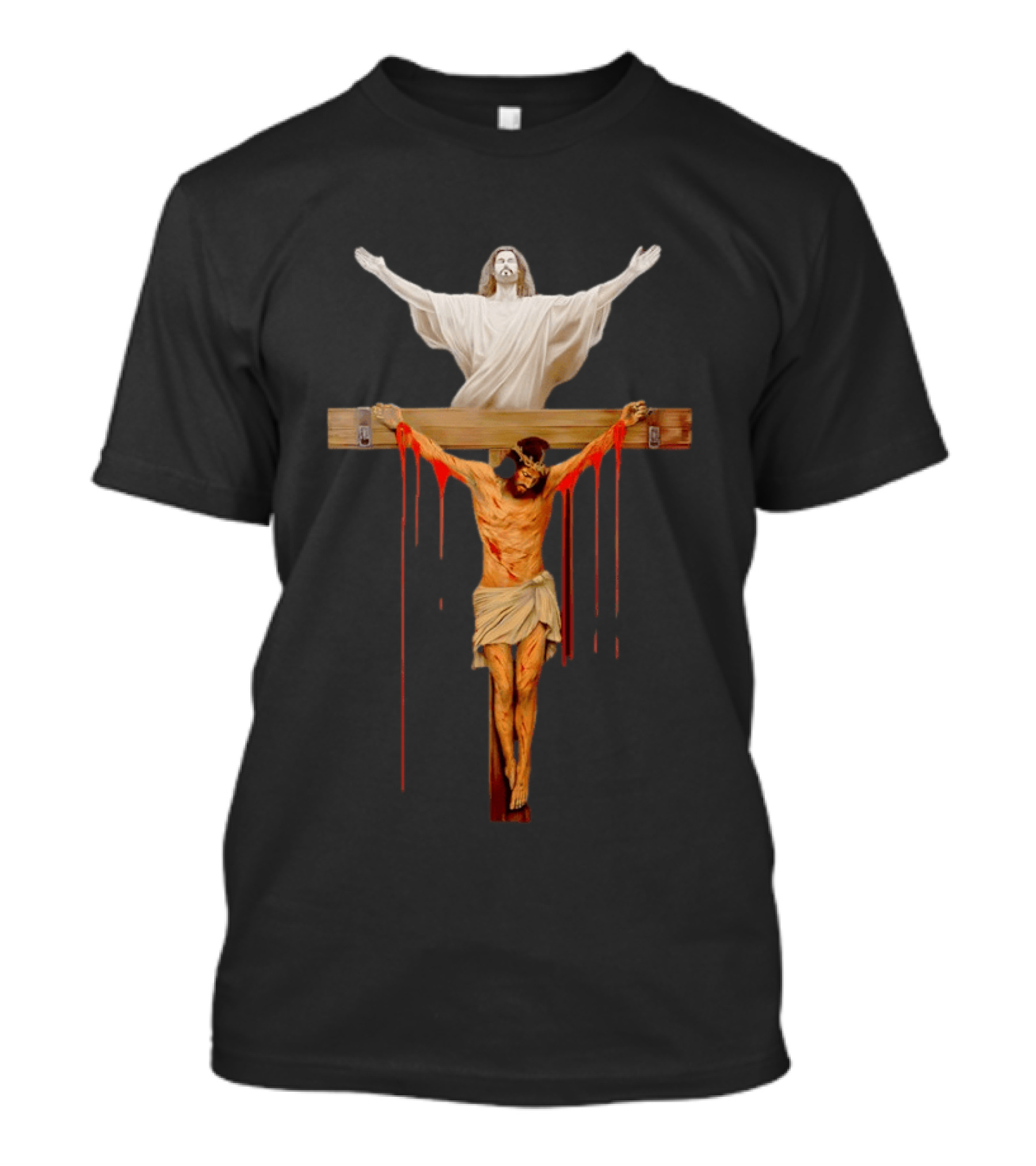 Jesus Christ Crucifixion Cross Resurrection Dual T-Shirt