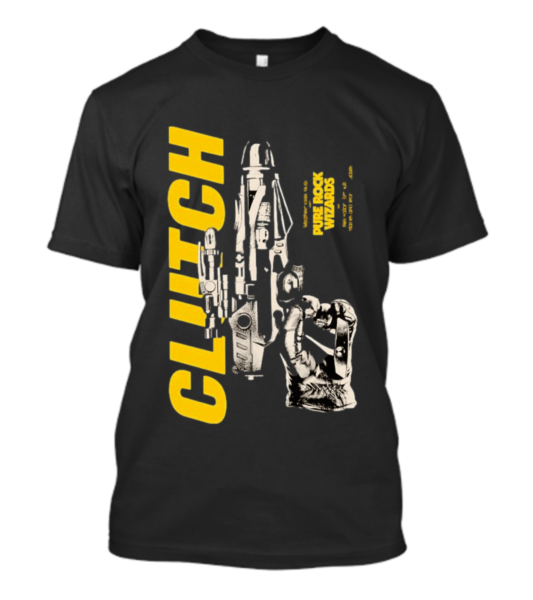 Clutch Pure Rock Wizards Tour Retro Sci Fi Mechanical Arm T-Shirt