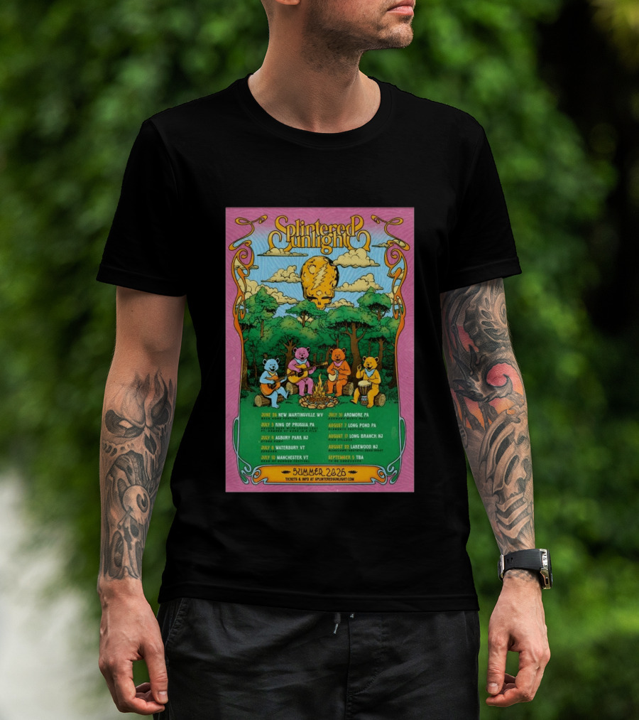 Splintered Sunlight Summer 2026 Tour New Martinsville King Prussia Asbury Waterbury Manchester Ardmore Long Pond Branch Lakewood T-Shirt