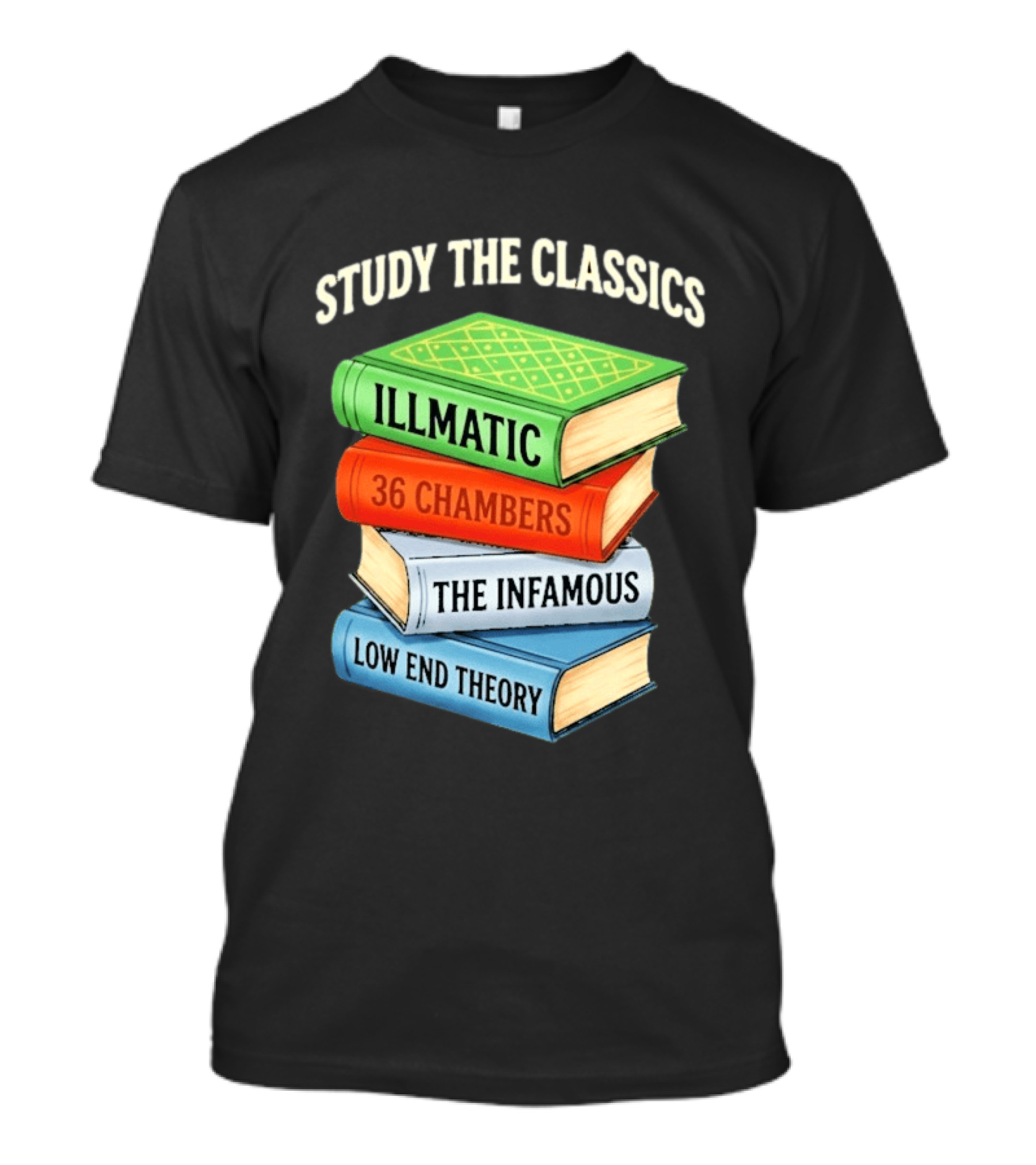 Study The Classics Illmatic 36 Chambers The Infamous Low End Theory Hip Hop Albums T-Shirt