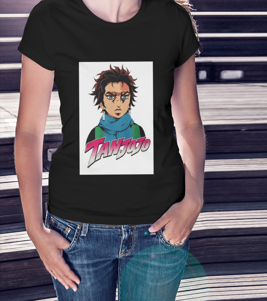 Tan JoJo Anime Manga Character Fusion T-Shirt