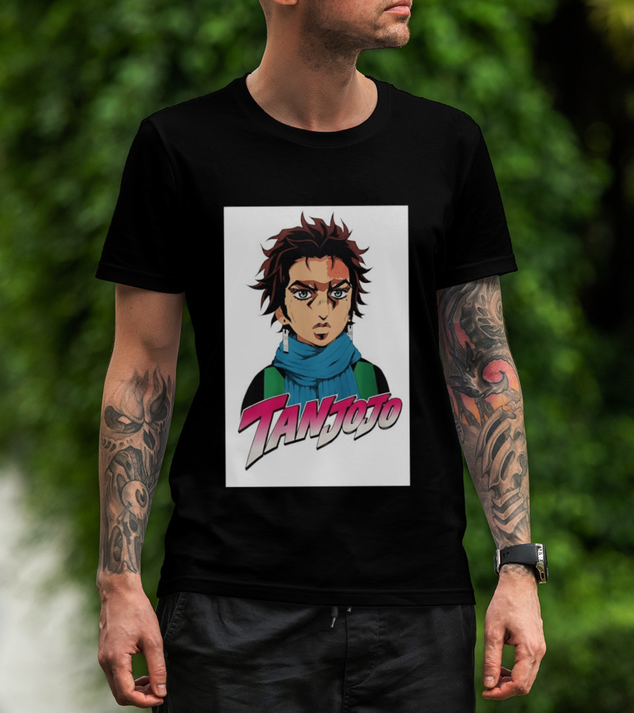 Tan JoJo Anime Manga Character Fusion T-Shirt