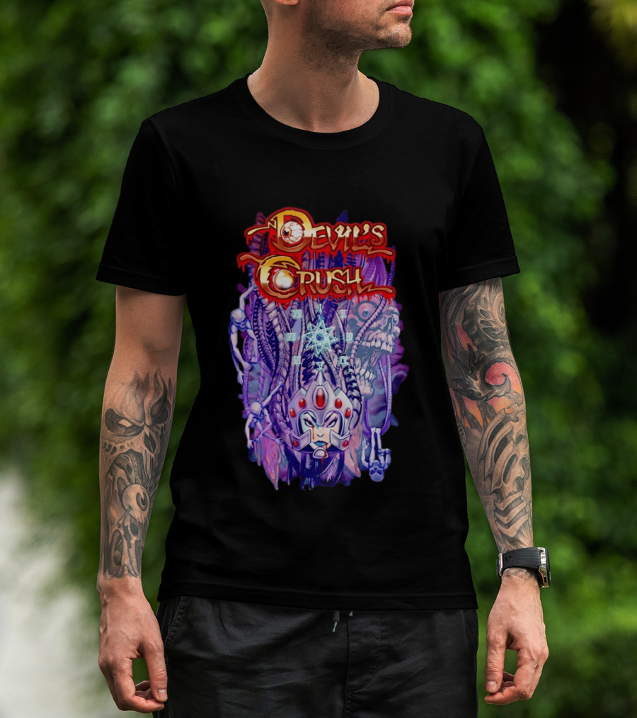 Devil's Crush Alien Skull Warrior With Mystical T-Shirt