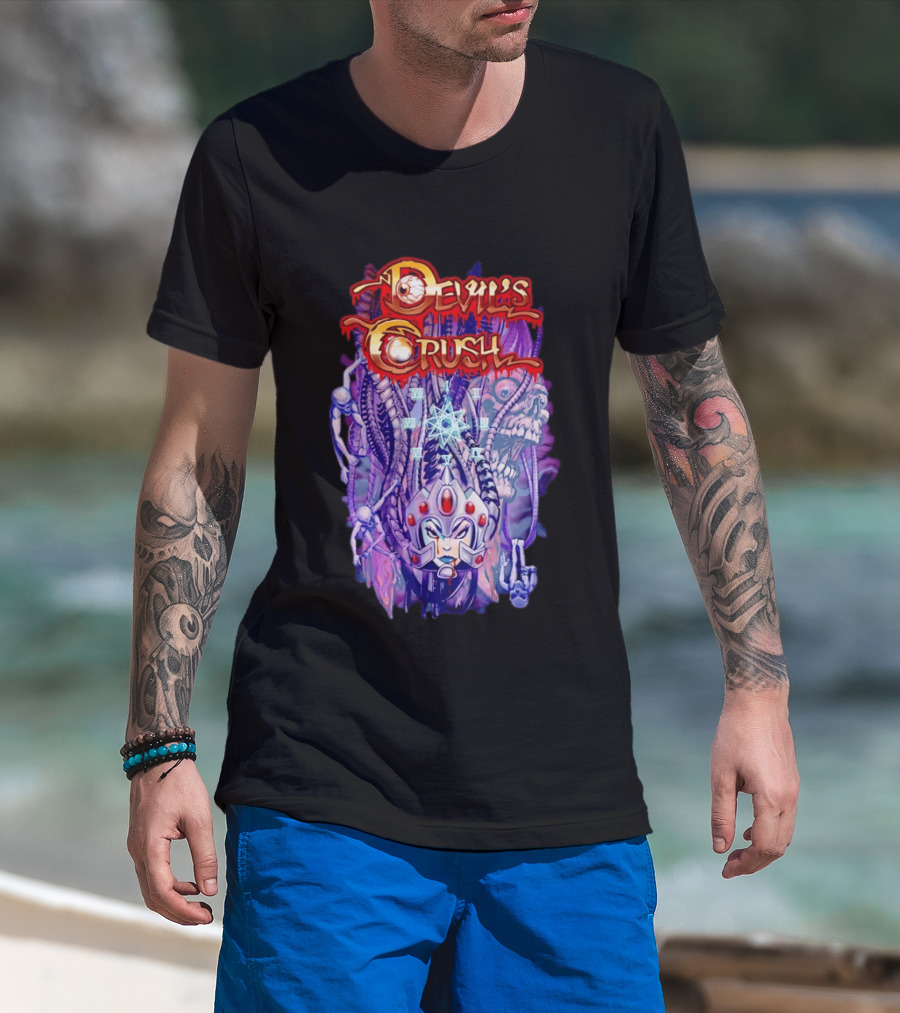 Devil's Crush Alien Skull Warrior With Mystical T-Shirt