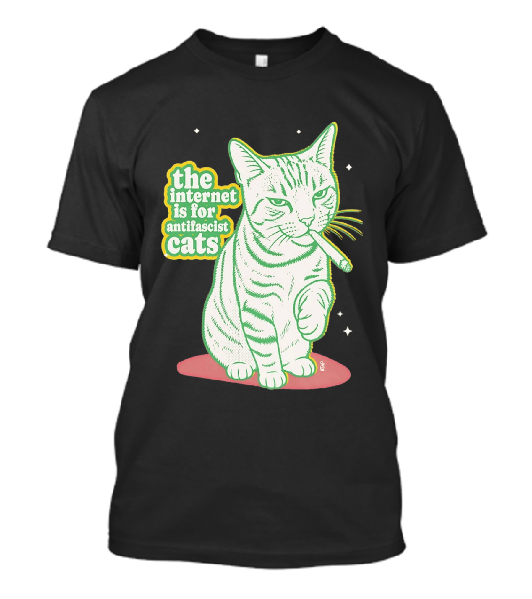 Antifascist Cats Internet Humor Smoky Cat Relaxation T-Shirt