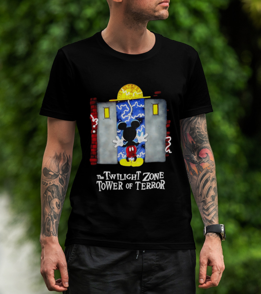 Mickey Mouse Twilight Zone Tower Of Terror Elevator Ride T-Shirt