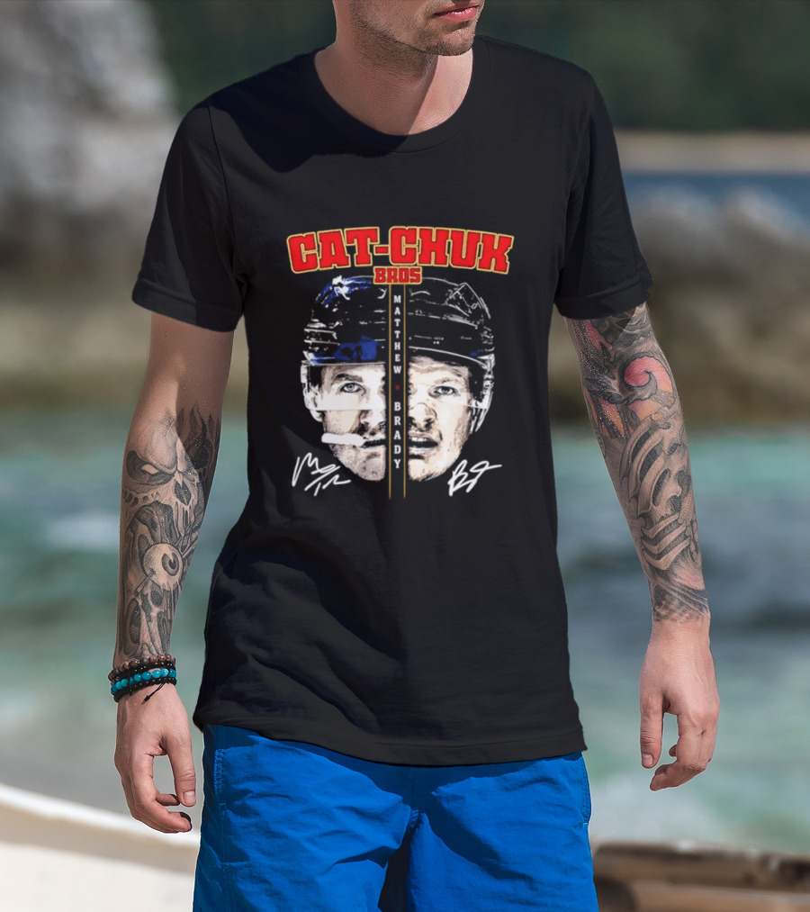 Florida Cat Chuk Bros Matthew Brady Tkachuk Signatures T-Shirt