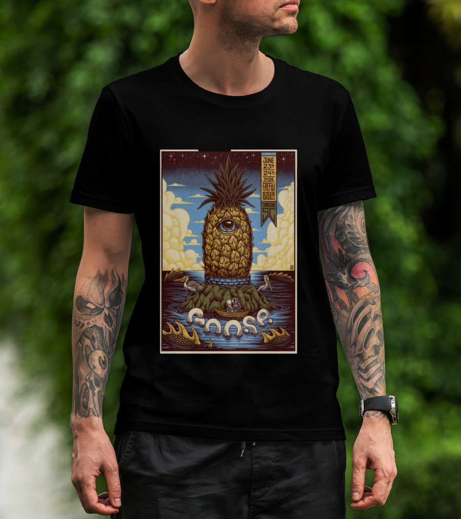 Goose June 23 24 2026 Firefly Distillery North Charleston SC Pineapple Eye Fantasy T-Shirt