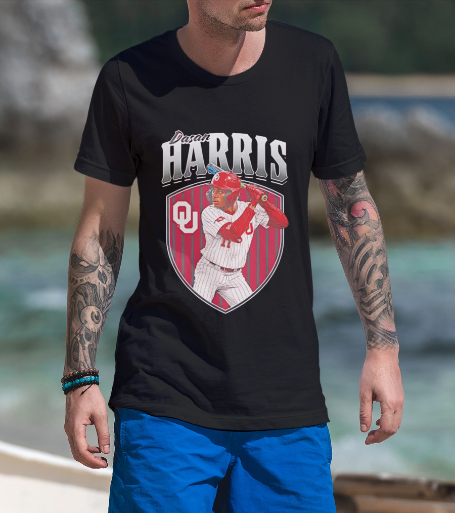 Dasan Harris Oklahoma Sooners Baseball OU T-Shirt
