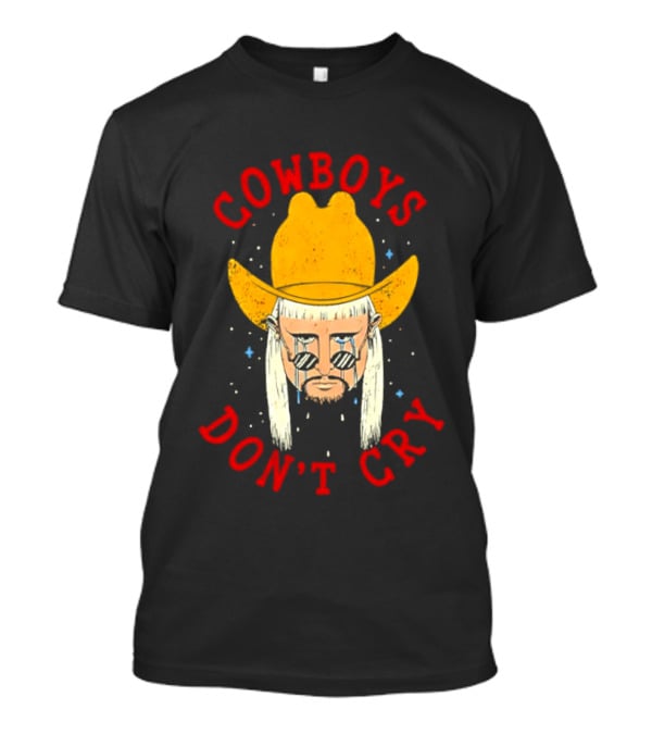 Oliver Tree Cowboys Don't Cry Large Yellow Hat Sad Face T-Shirt