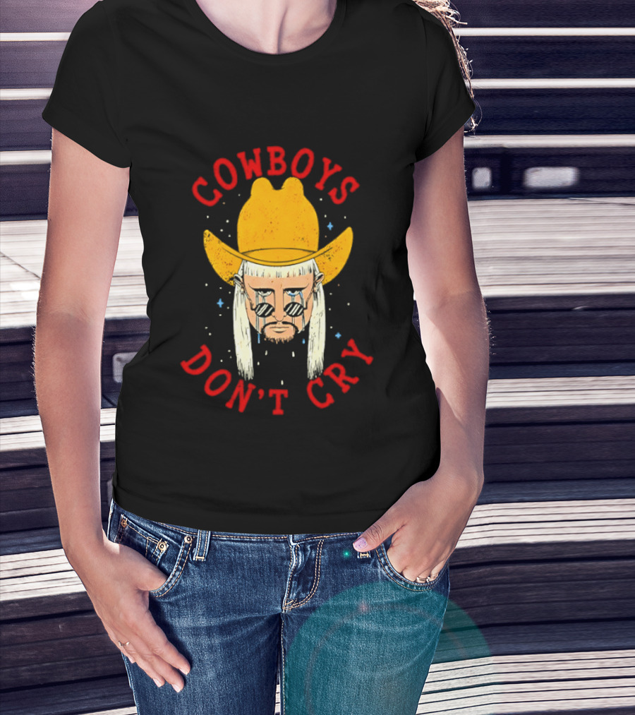 Oliver Tree Cowboys Don't Cry Large Yellow Hat Sad Face T-Shirt