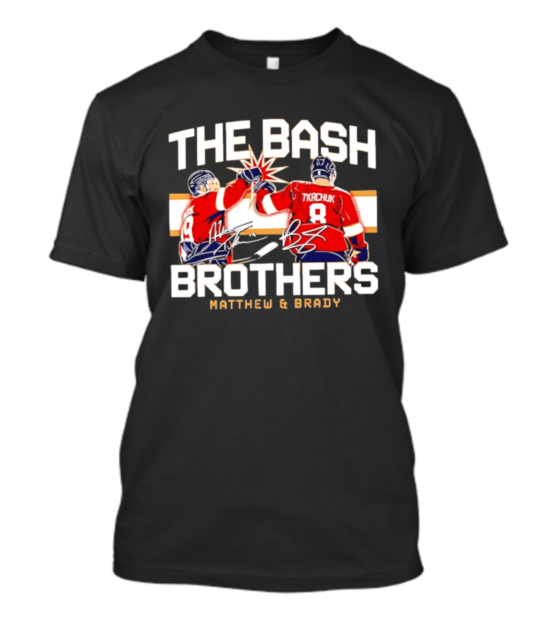 The Bash Brothers Matthew Brady Tkachuk Signatures Panthers T-Shirt