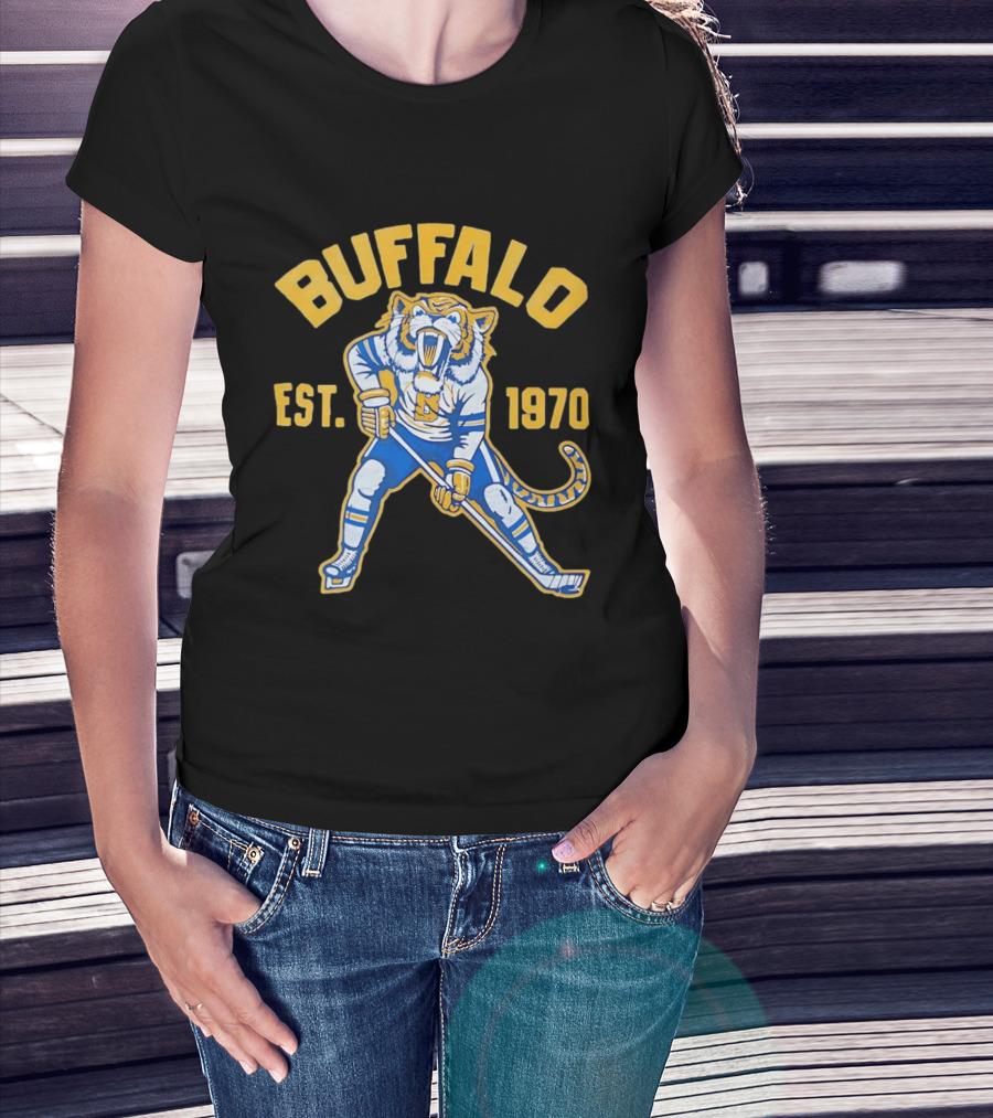 Buffalo Ice Age Hockey Tiger Est 1970 T-Shirt