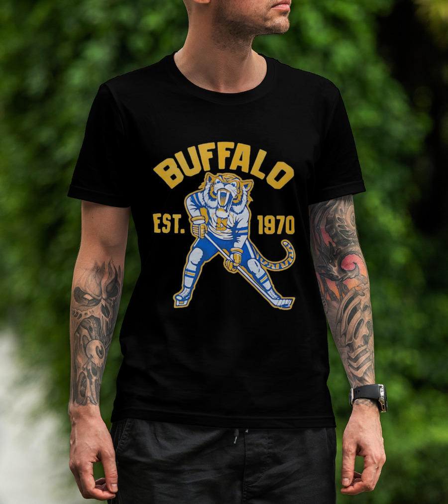 Buffalo Ice Age Hockey Tiger Est 1970 T-Shirt