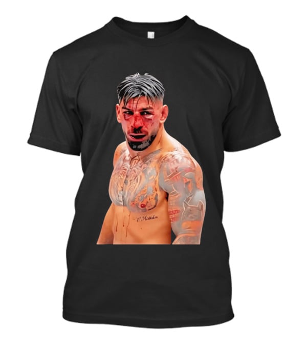 Ilia Topuria MMA Fighter Portrait Bleeding Face T-Shirt