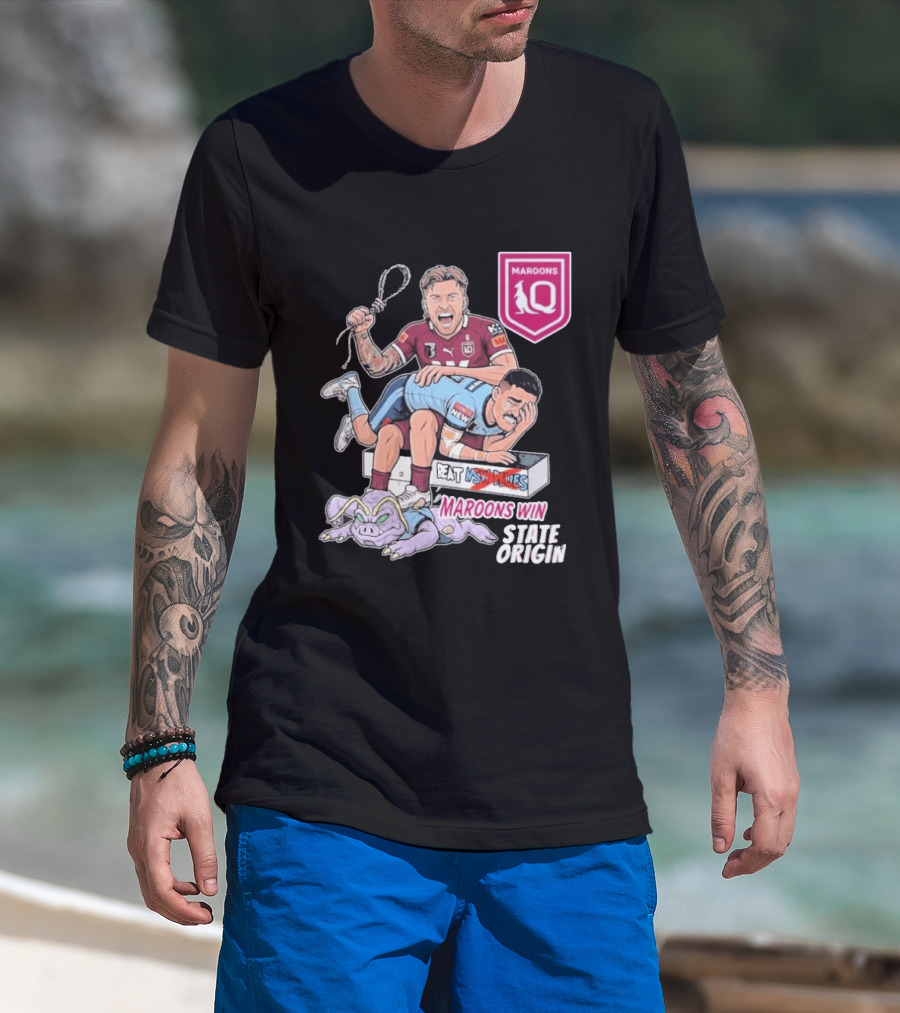 Queensland Maroons Win Over Nsw Blues State Origin Victory T-Shirt