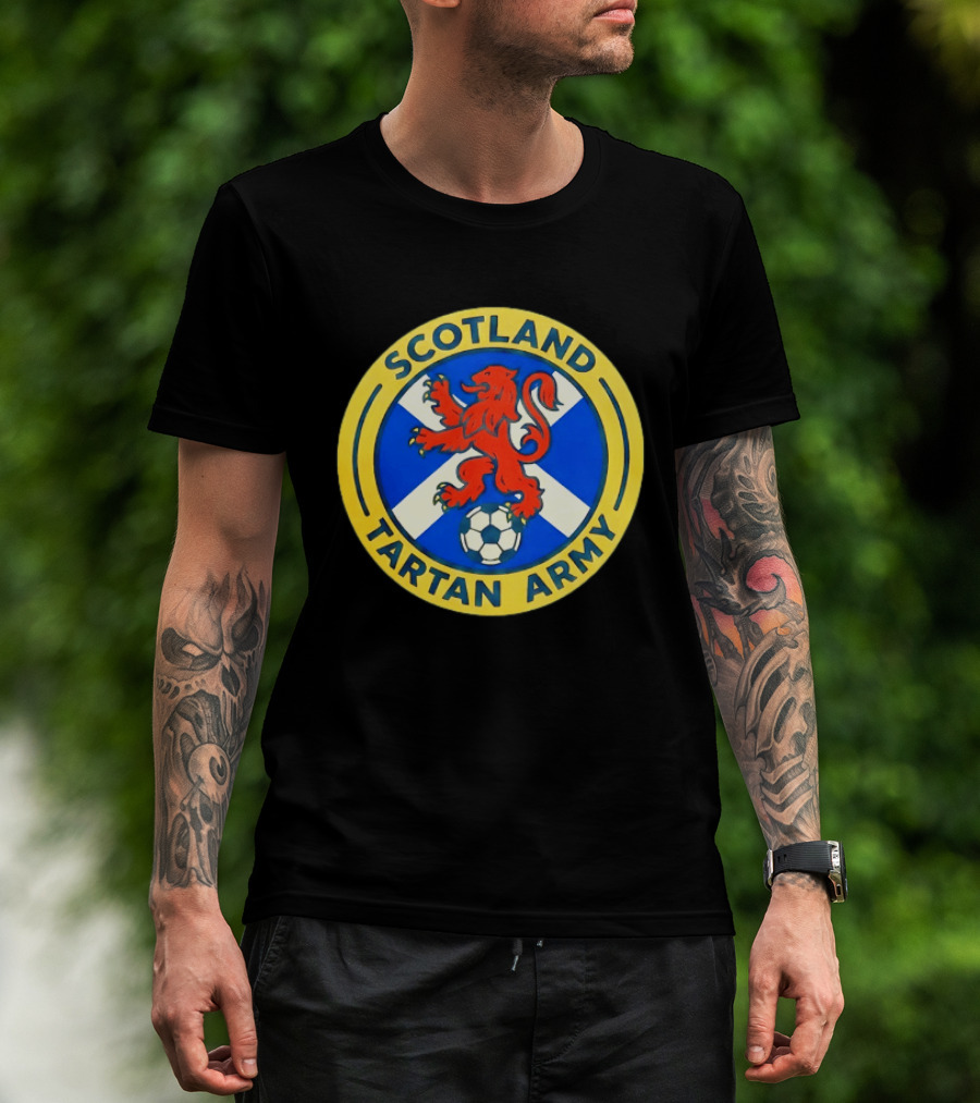Scotland Tartan Army Scotland On Tour USA 2026 Soccer Lion T-Shirt