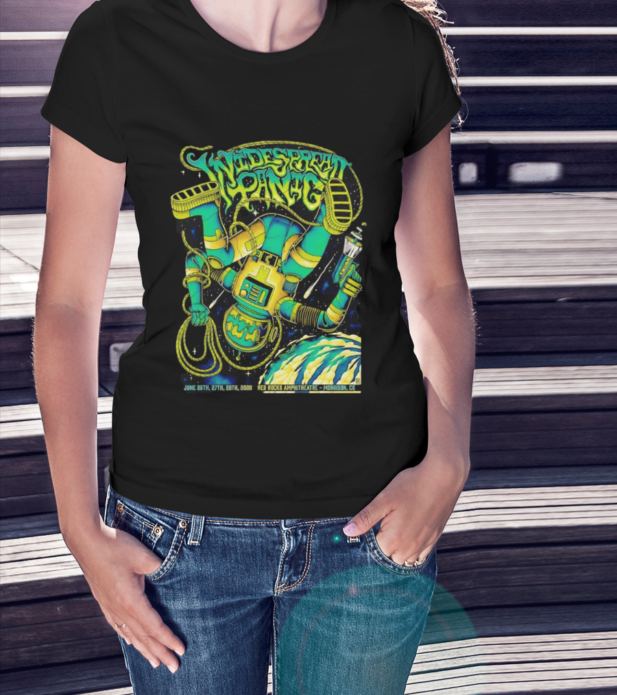 Widespread Panic Astronaut June 26 28 2026 Red Rocks Amphitheatre Morrison CO T-Shirt