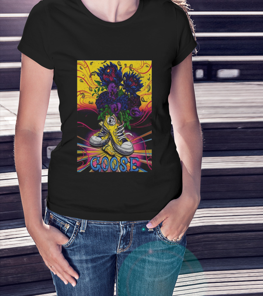 Goose Summer 2026 Tour Yellow Sneakers Floral Psychedelic T-Shirt
