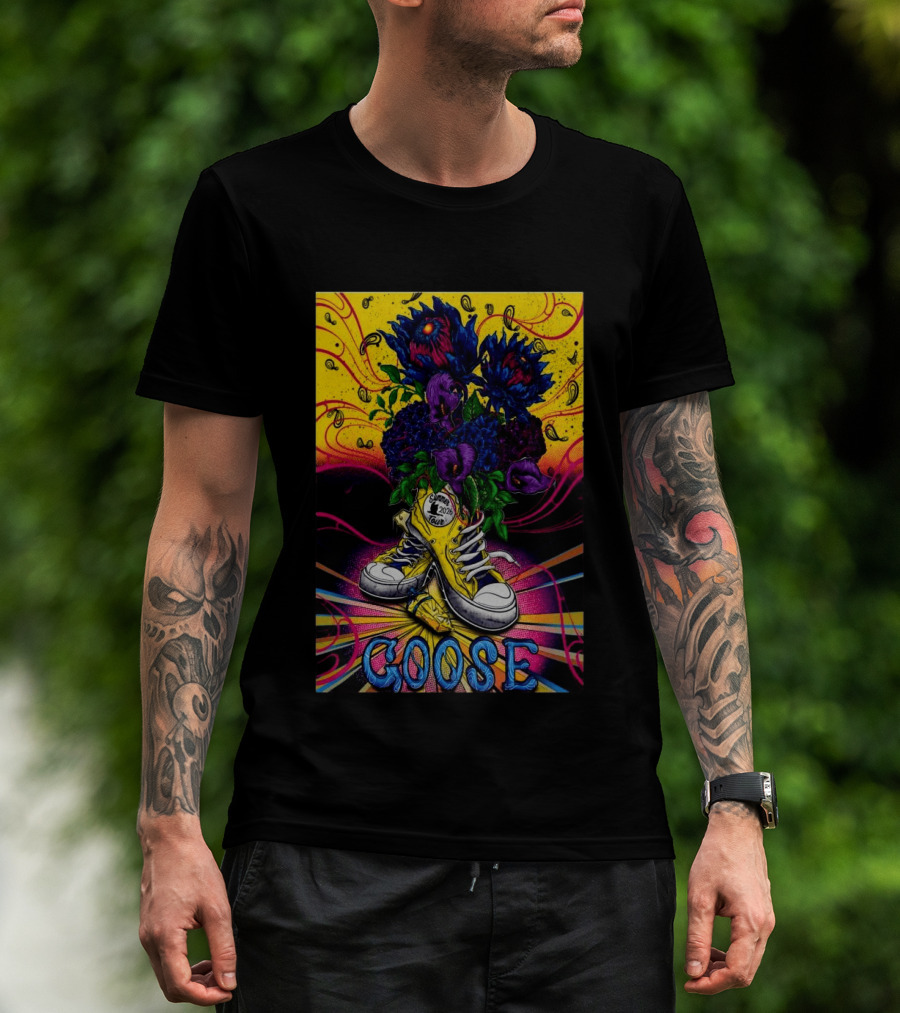 Goose Summer 2026 Tour Yellow Sneakers Floral Psychedelic T-Shirt