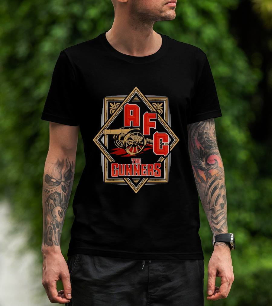 AFC The Gunners Football Cannon Crest T-Shirt
