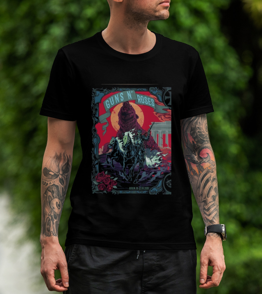 Guns N' Roses Berlin 2026 Night 1 Uber Arena 23 June Event T-Shirt