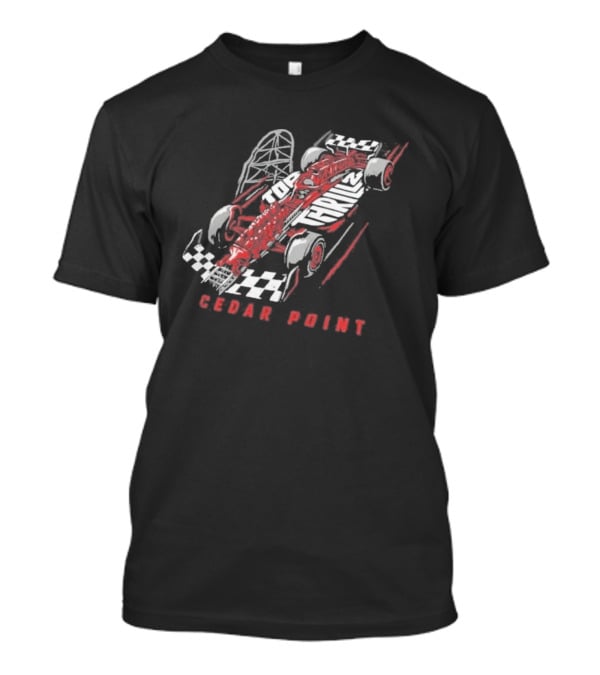 Cedar Point Top Thrill 2 GV Wordscape Racing Car T-Shirt