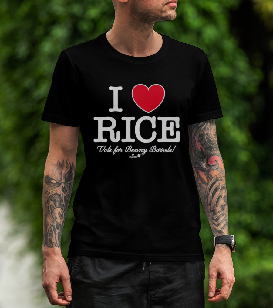 I Love Rice Vote For Benny Barrels T-Shirt