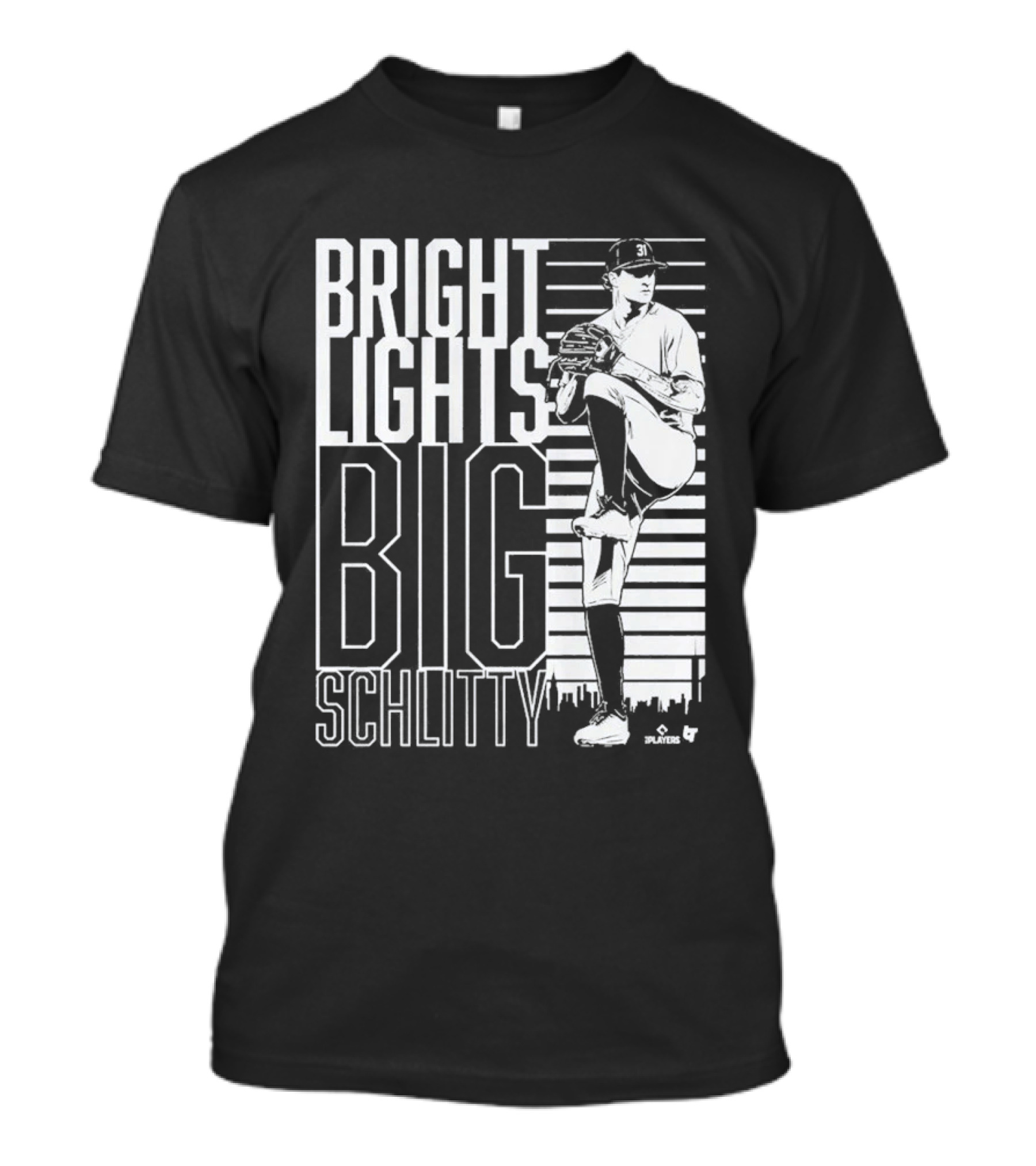 Bright Lights Big Schlitty Cam Schlittler Pitching T-Shirt