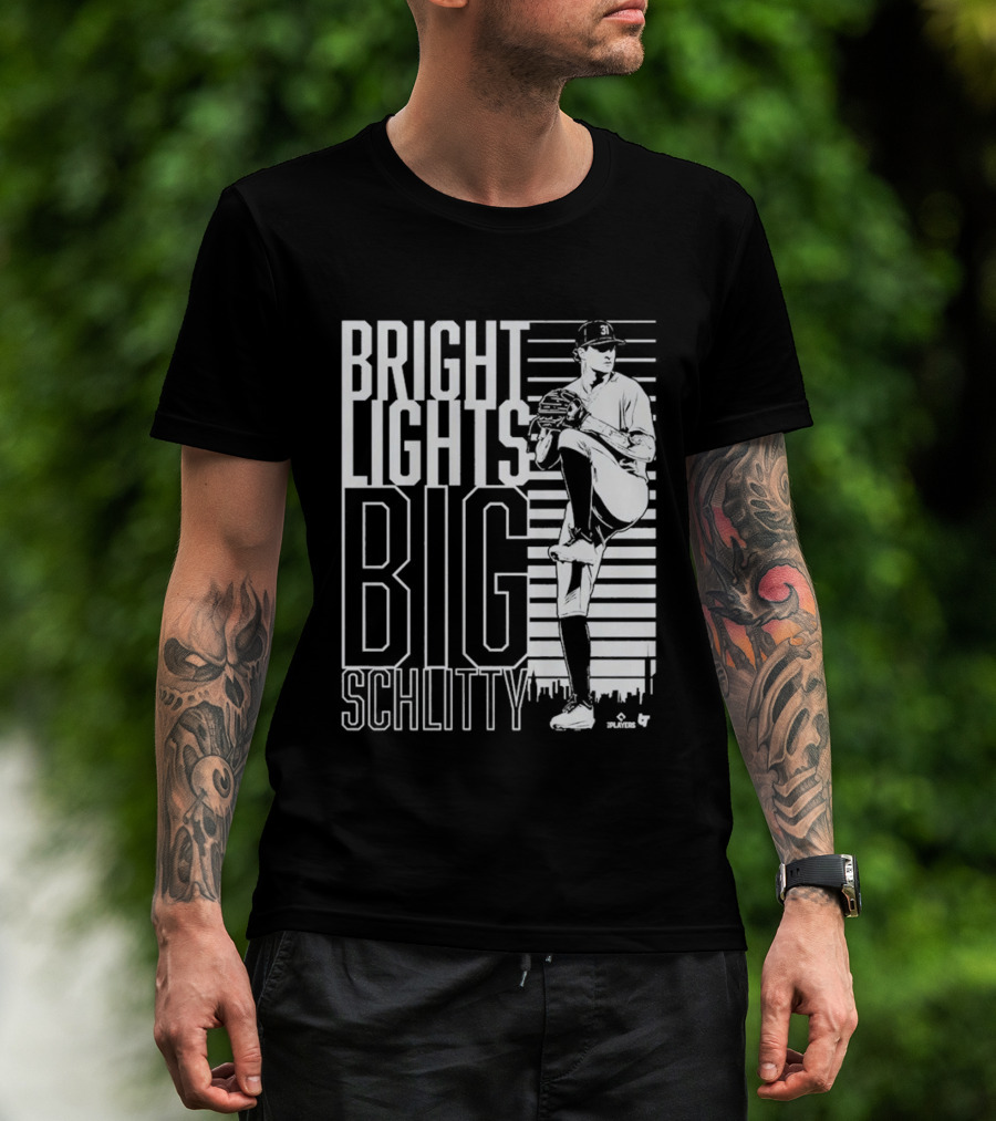 Bright Lights Big Schlitty Cam Schlittler Pitching T-Shirt