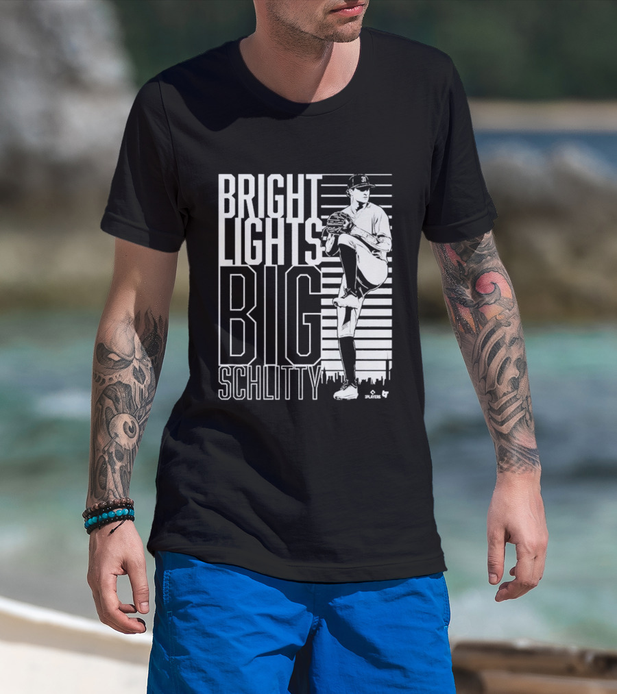 Bright Lights Big Schlitty Cam Schlittler Pitching T-Shirt