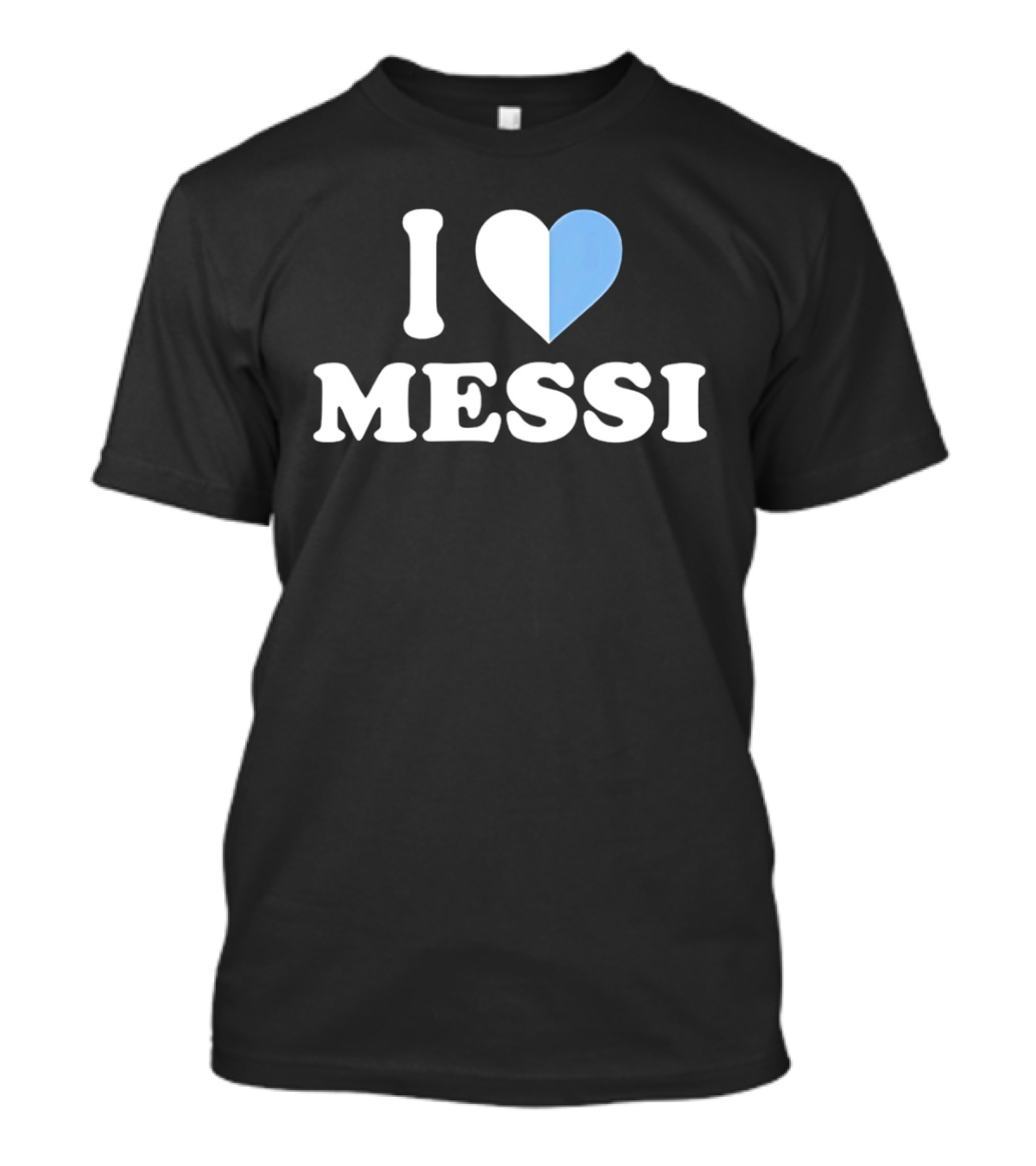 I Love Messi Argentina Flag Heart T-Shirt