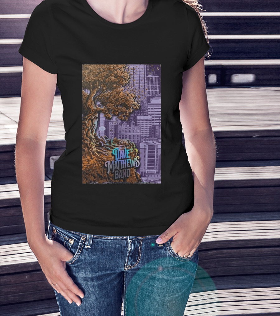 Dave Matthews Band Kansas City June 24 2026 Concert Tree Skyline T-Shirt
