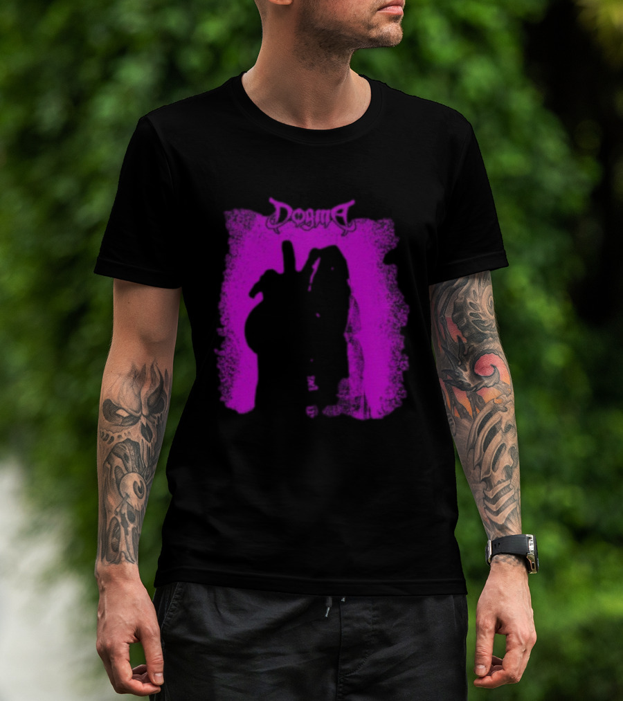 Dogma My Matricidal Purple Gothic Text With Pink Grunge Frame T-Shirt