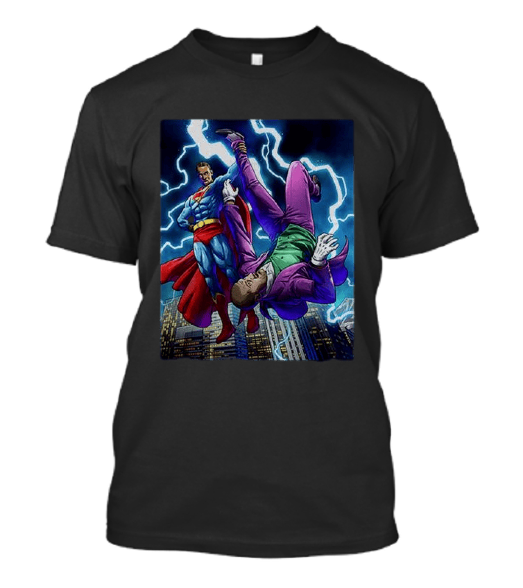 Shai Gilgeous Alexander Thunder Vs Joker And Denver Superhero Clash T-Shirt