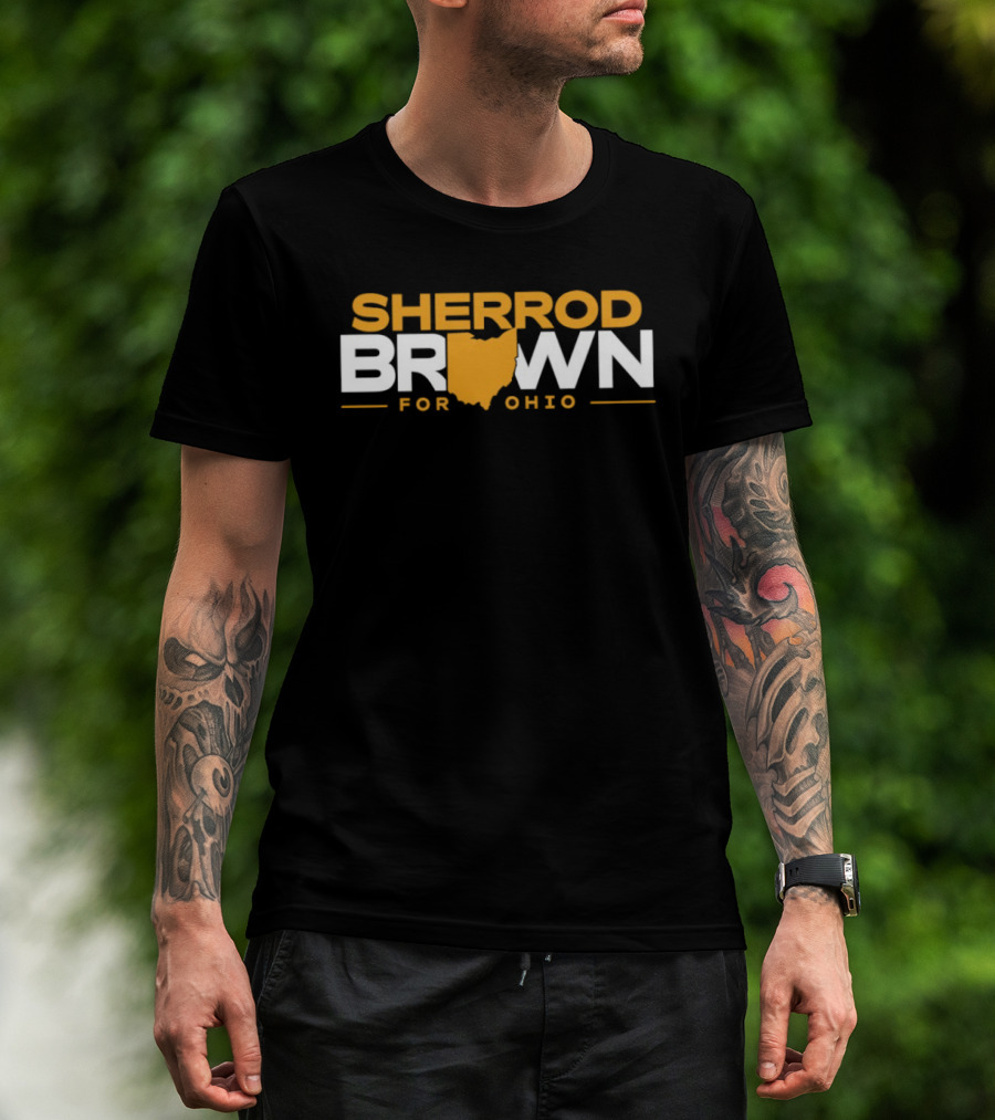 Sherrod Brown Ohio Map Support T-Shirt