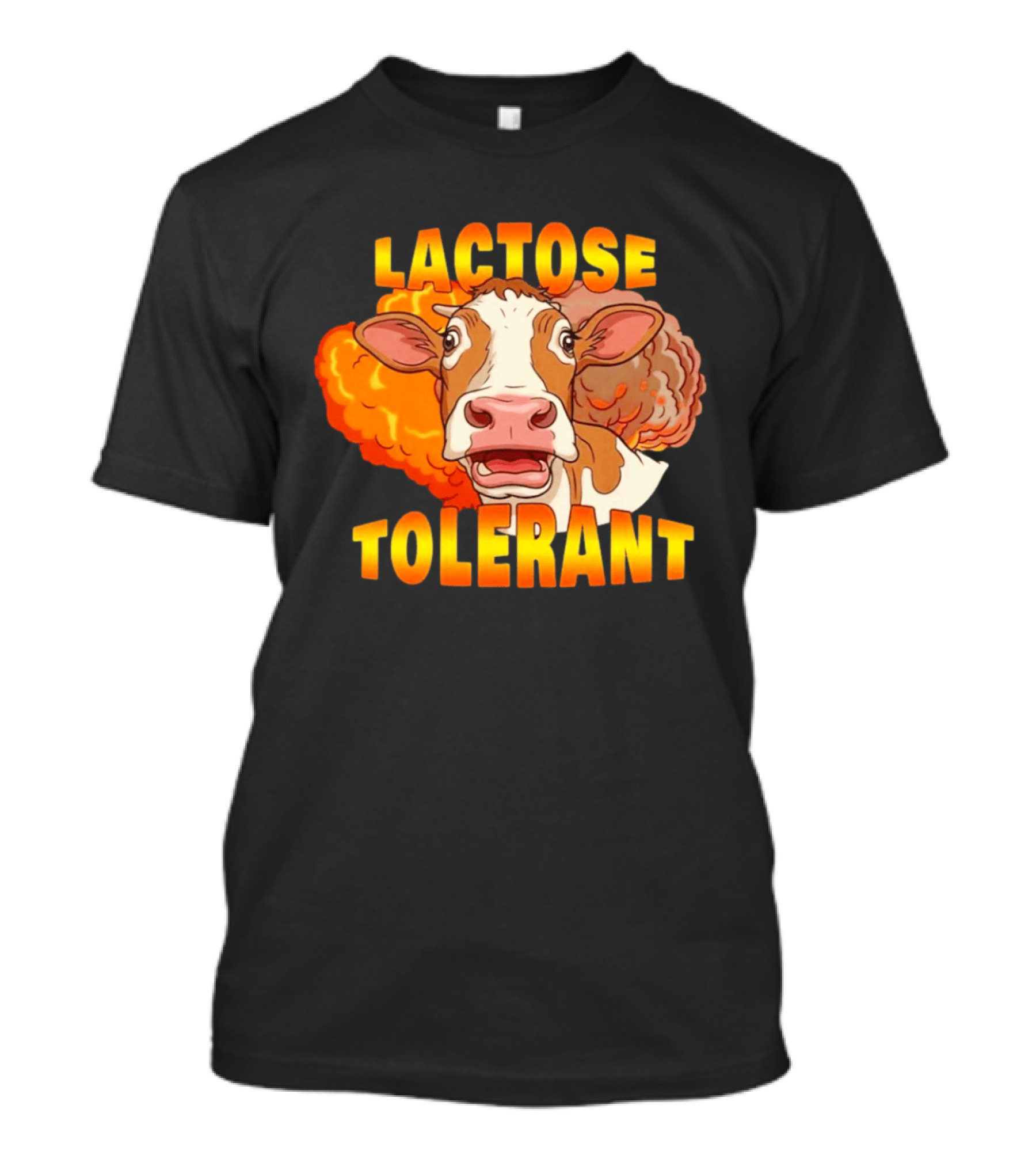 Lactose Tolerant Cow Explosion Dairy Humor T-Shirt