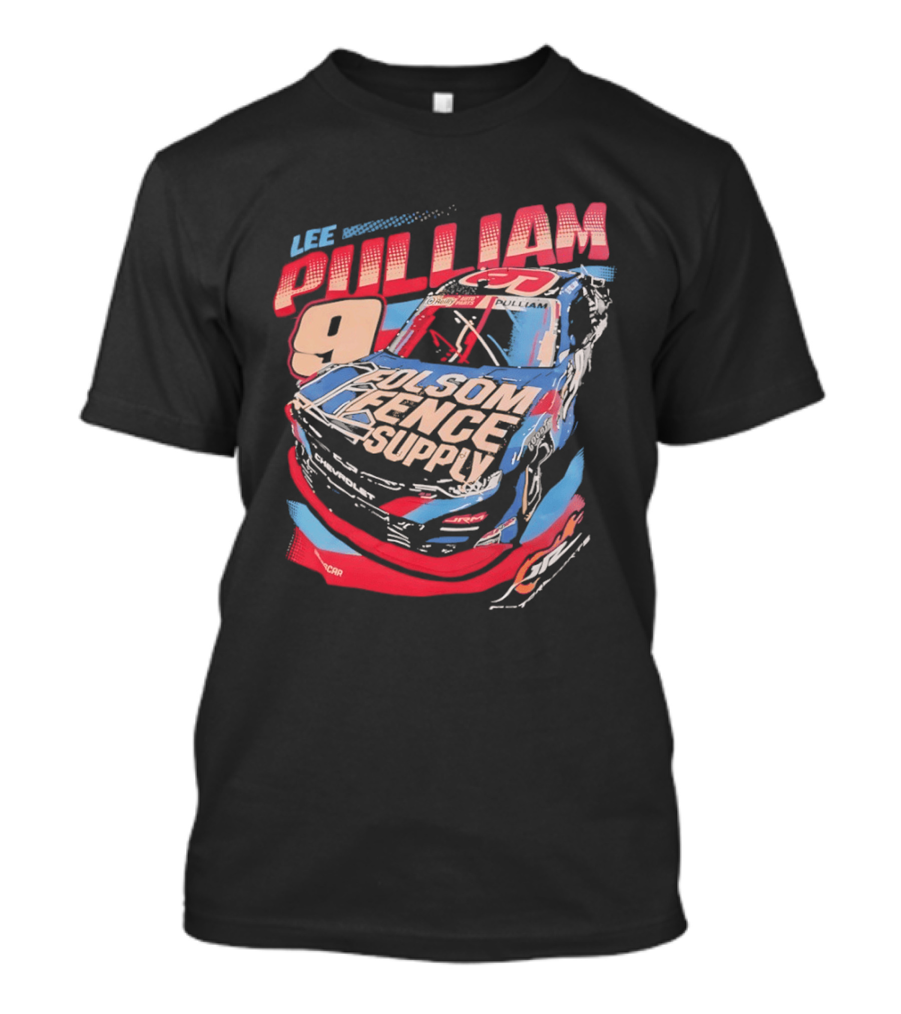 Lee Pulliam 9 Chevrolet NASCAR Folsom Fence Supply Racing T-Shirt