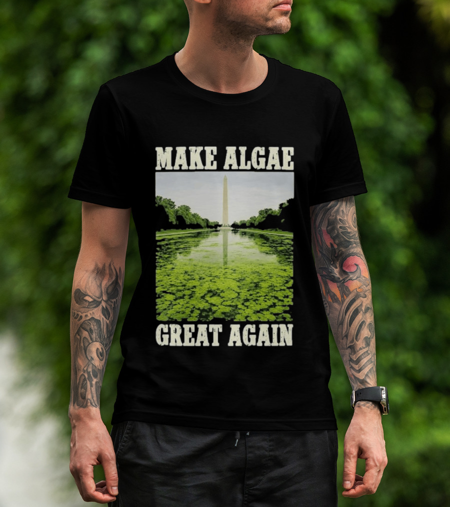 Make Algae Great Again Lincoln Memorial Reflecting Pool Washington Monument T-Shirt
